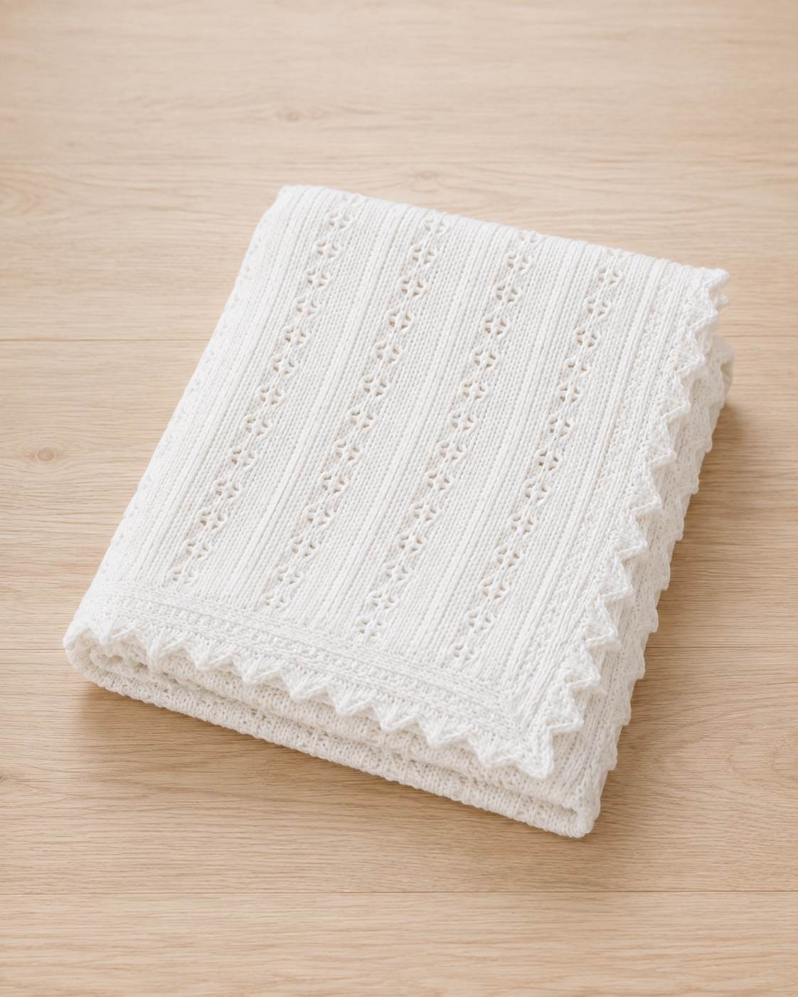 Cozy Baby Blanket Knitting Pattern PDF | Eyelet Baby Blanket