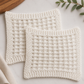 Waffle Dishcloth Knitting Pattern PDF | Easy One-Skein Cotton Dishcloth – 3 Sizes