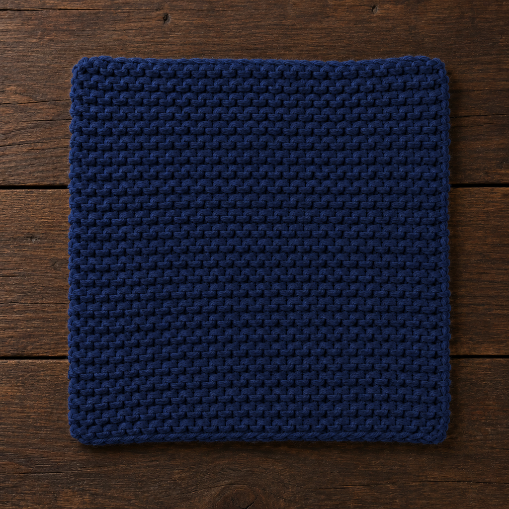Dishcloth Knitting Pattern PDF | Easy Beginner Garter Stitch Washcloth