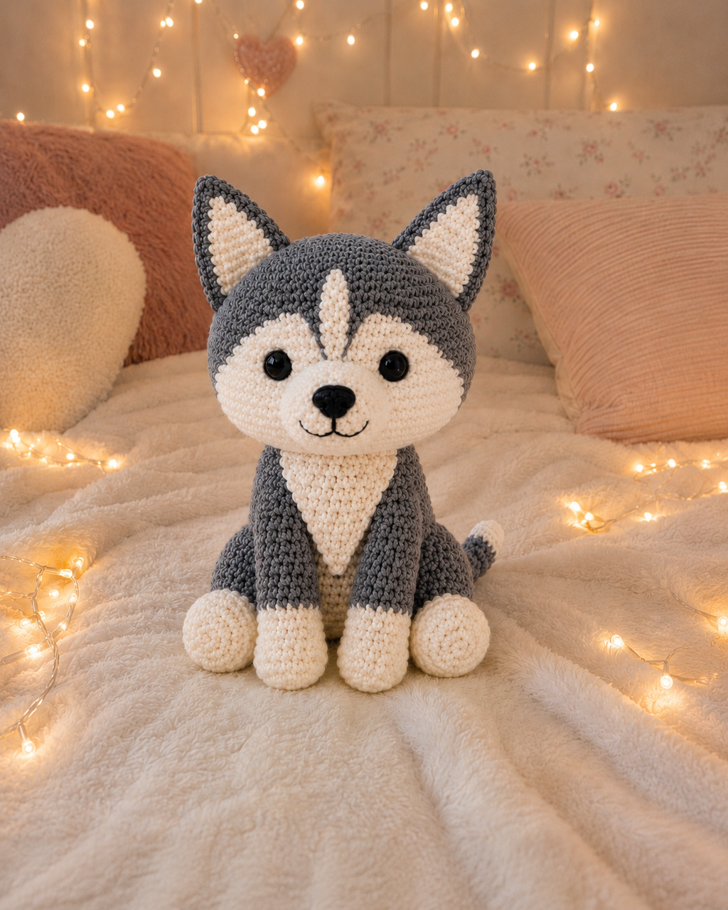 Husky Crochet Pattern PDF | Siberian Husky Amigurumi Dog Pattern