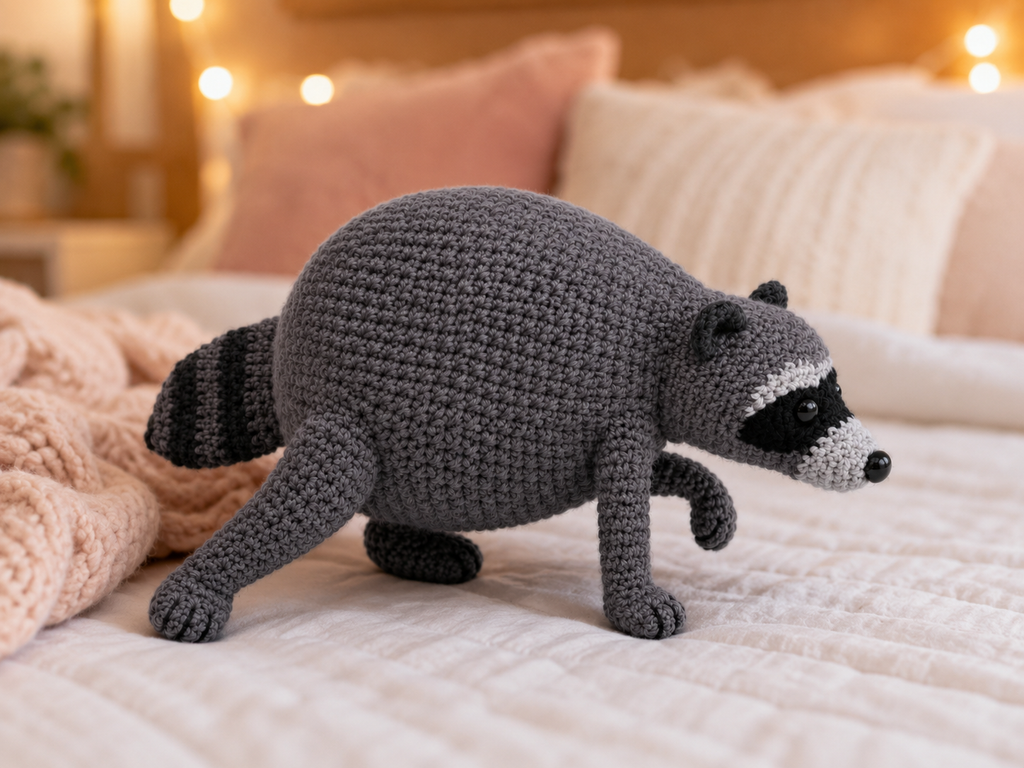 Raccoon Crochet Pattern PDF | Jimothy Amigurumi Animal Pattern