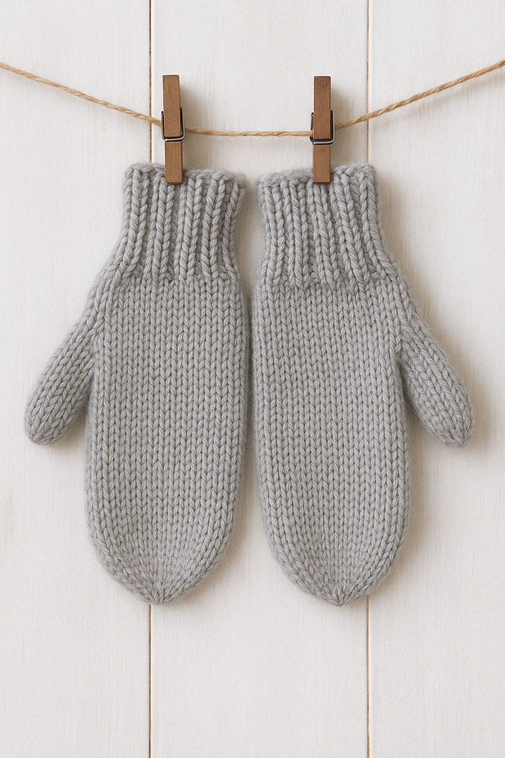 Mitten Knitting Pattern PDF | Easy Beginner Winter Mittens S–L