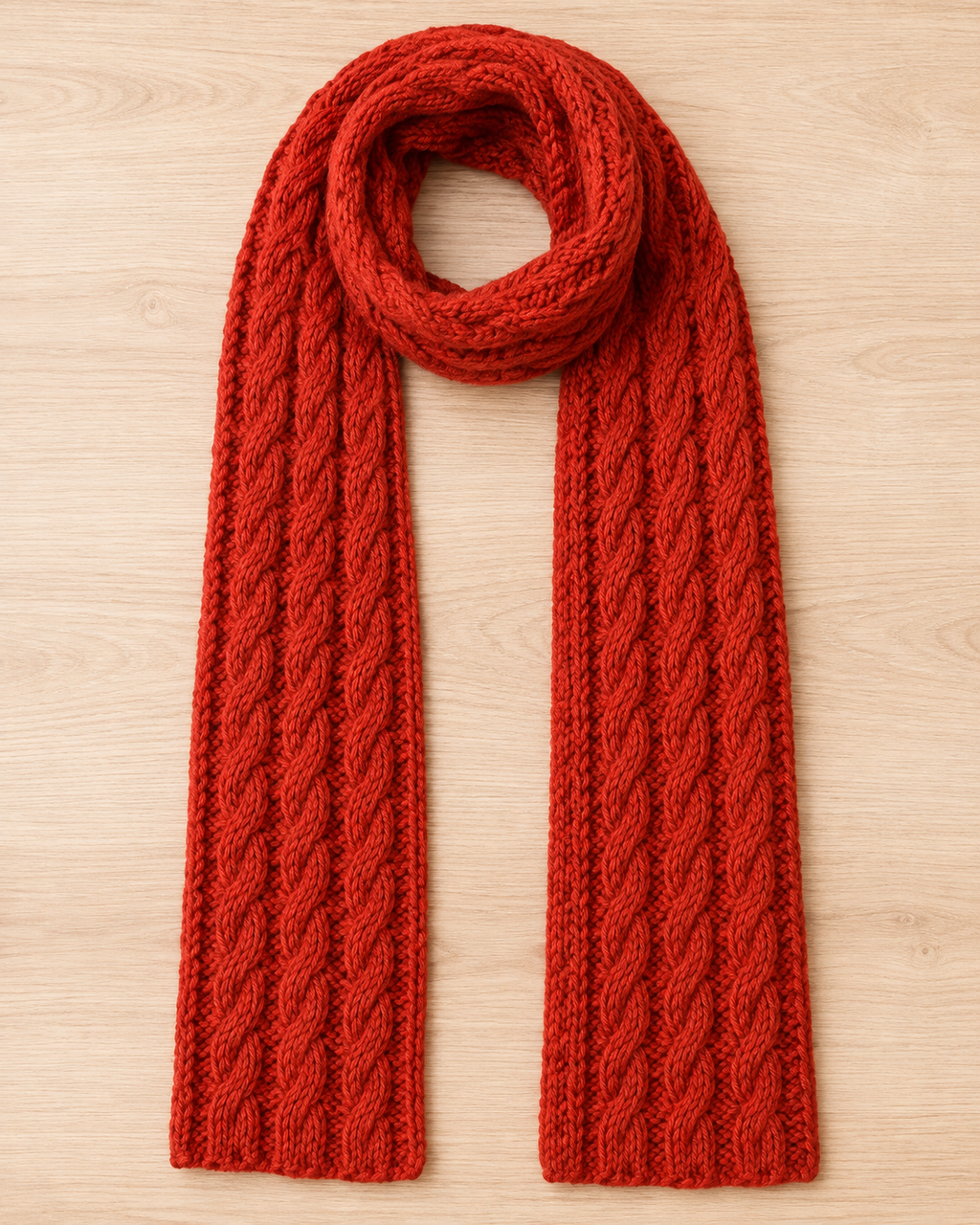 Scarf Knitting Pattern PDF | Cable & Ombre Winter Scarf Pattern