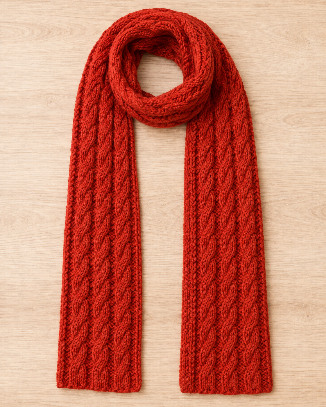 Scarf Knitting Pattern PDF | Cable & Ombre Winter Scarf Pattern