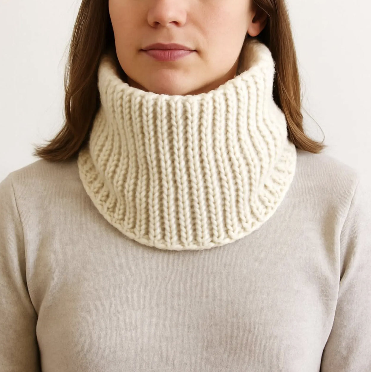 Cowl Knitting Pattern PDF | Fisherman’s Rib One-Skein Bulky Cowl