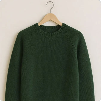 Men’s Sweater Knitting Pattern PDF | Classic Crew Neck Raglan Pullover