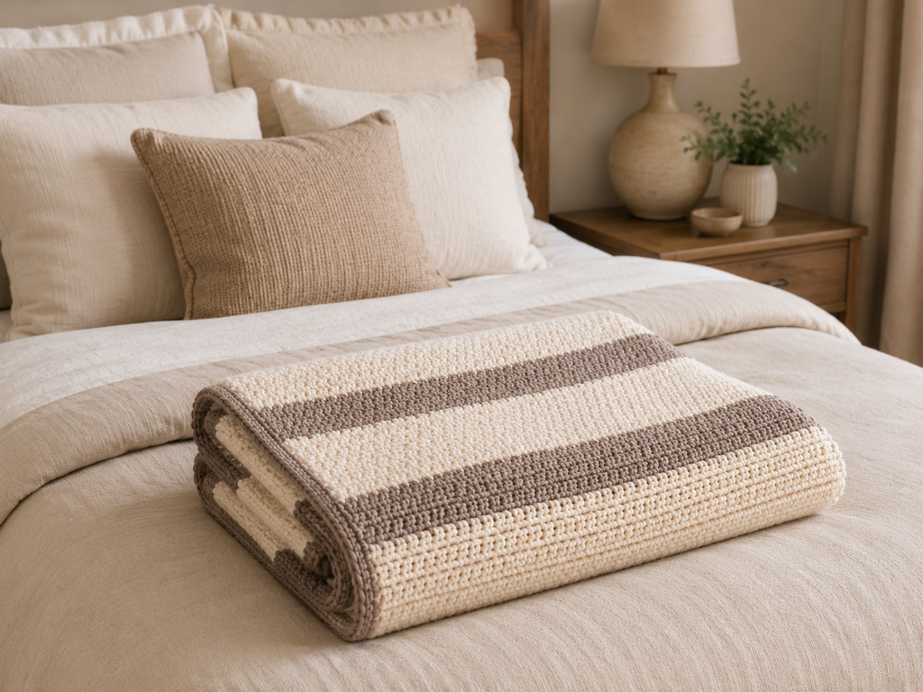 Crochet Blanket Pattern PDF | Easy Beginner Chunky Throw Blanket